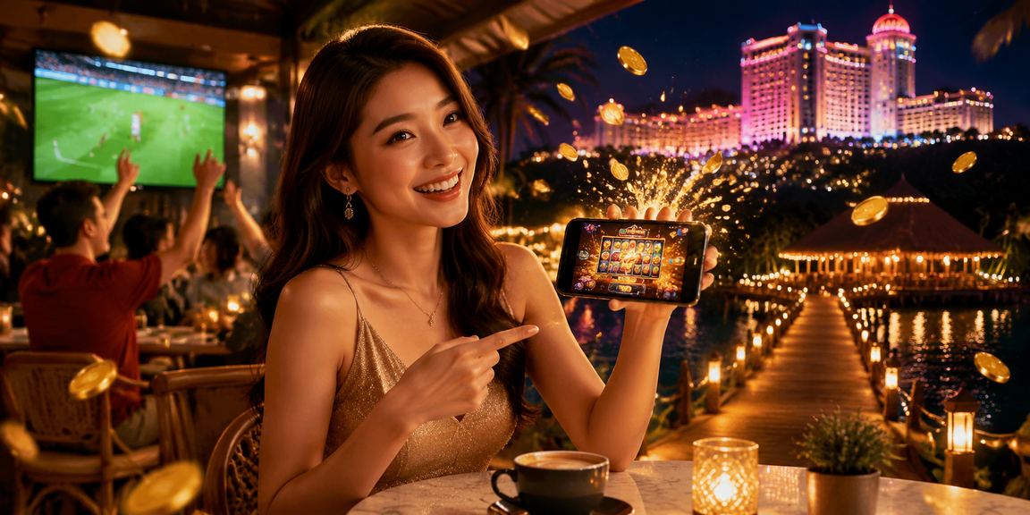 Pemain di Genting Highlands melayari permainan kasino dalam talian nasib88 melalui telefon pintar